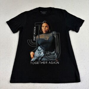 Janet Jackson 2024 Tour Tee‎ Black Graphic Streetwear Concert Merch Shirt L